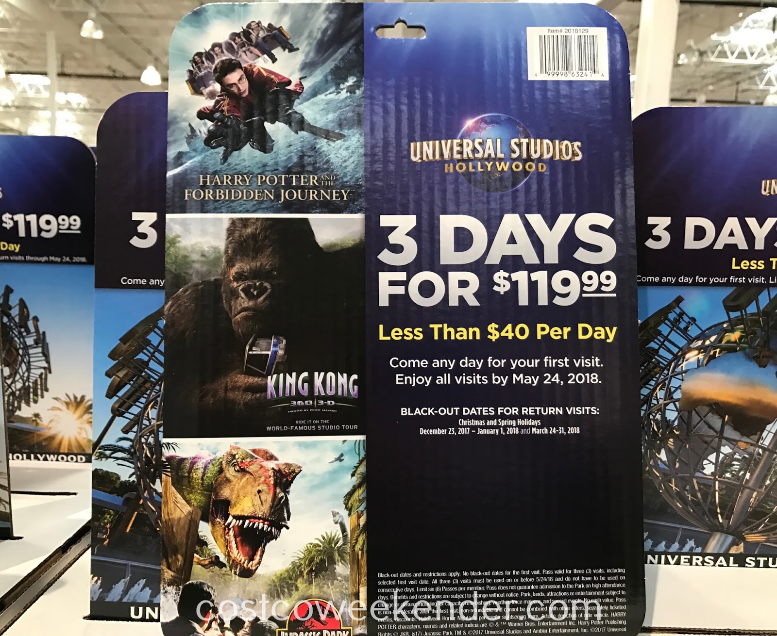 Universal studios hollywood military discount Universal Studios Hollywood 3 Day Ticket Costco Weekender
